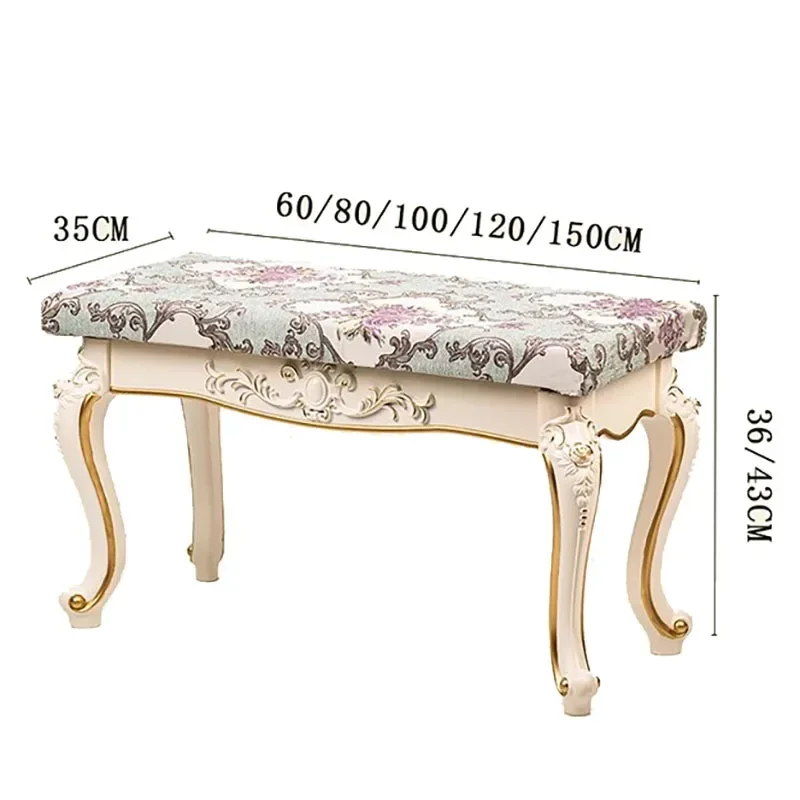 Bedroom Luxury Shoes Bench Elegant Comfy Space Saving Makeup Shoes Bench Beauty European Style Tabouret Coiffeuse Home Furniture