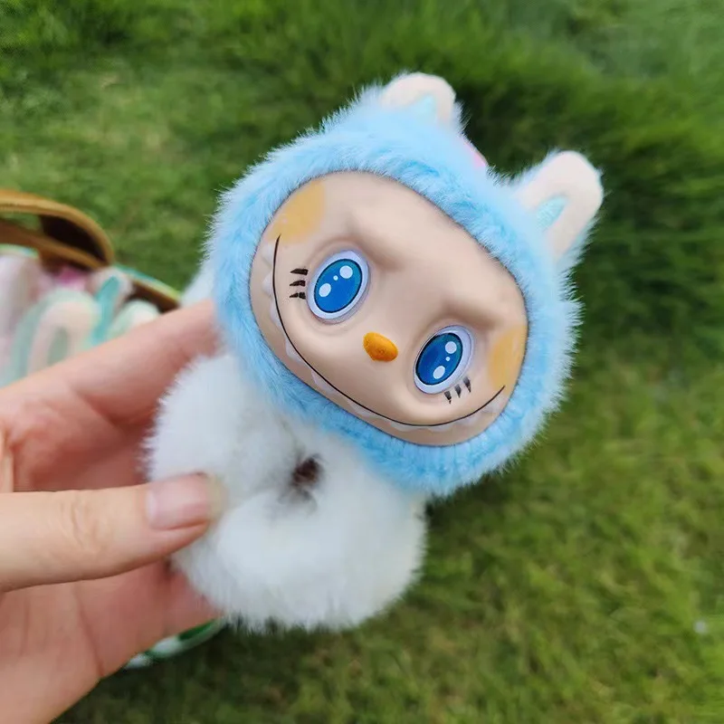 Labubu Long-Eared Children's Bracelet Wrist Snapping Cartoon Ugly Cute Plush Toy Doll Gift