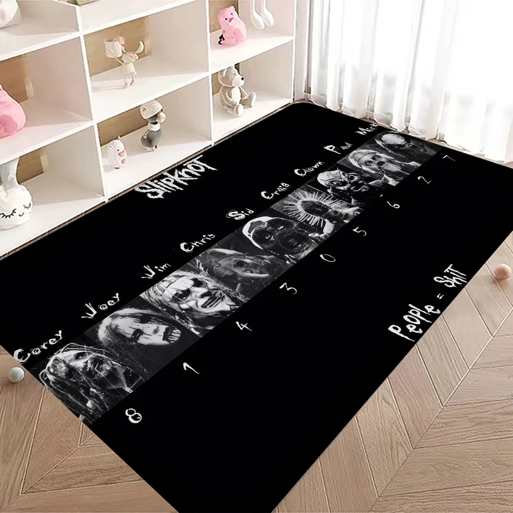 S-Slipknot Band Floor Mat INS Style Soft Bedroom Floor House Laundry Room Mat Anti-skid Bedside Area Rugs