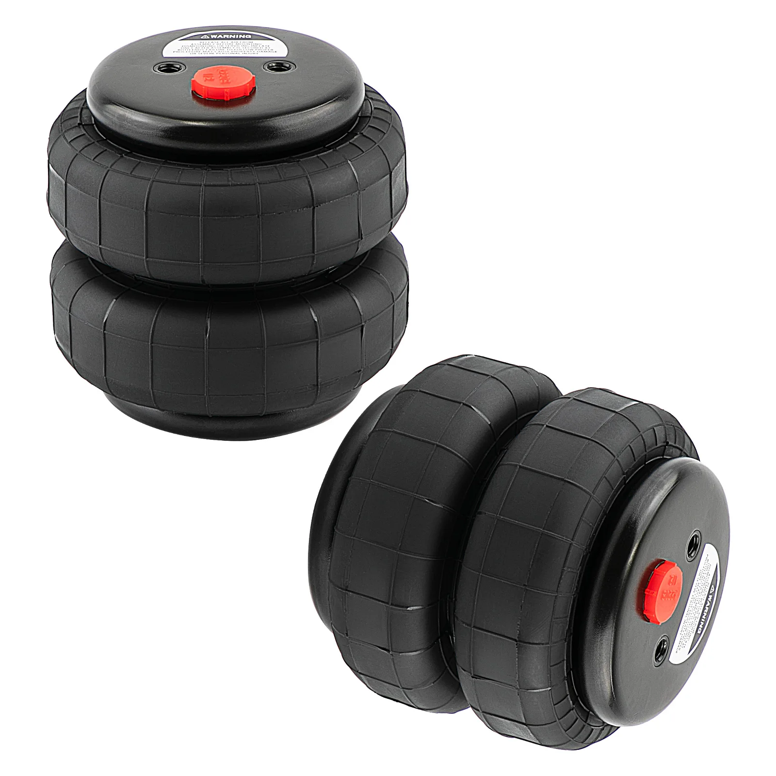 

Комплект из 2-х пневмоподушек для пневмоподвески, стандартные, 2500 фунтов, 1/2" NPT, с одним портом, универсальные