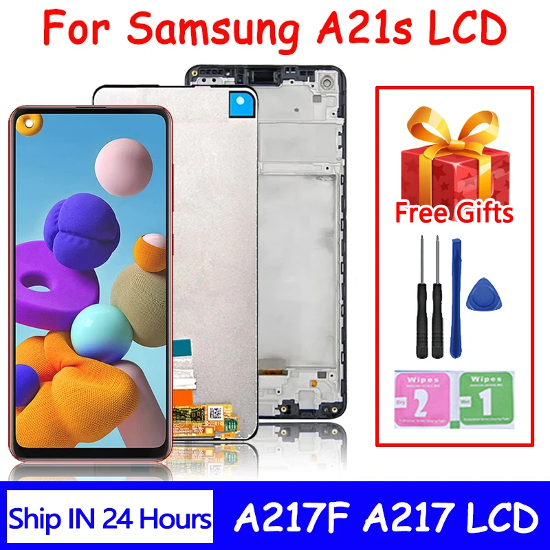 Pantalla LCD IPS de 6,5 pulgadas para Samsung A21S, pantalla táctil LCD A217F A217, digitalizador para Samsung A21s, pantalla LCD A217F/DS A217H
