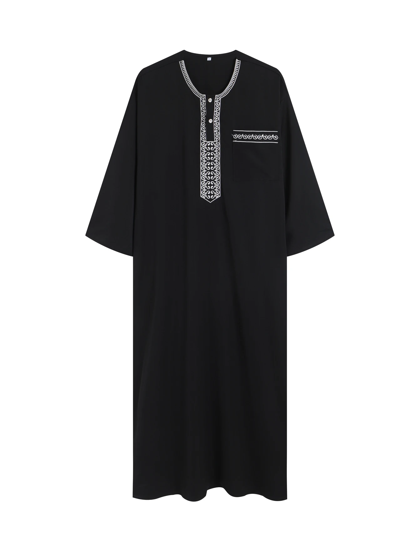 2024 Embroidered Traditional Men boubou jalabiyas jubbah Muslim men\'s thobe Morocco thobes islamic clothing Ramadan robe abaya