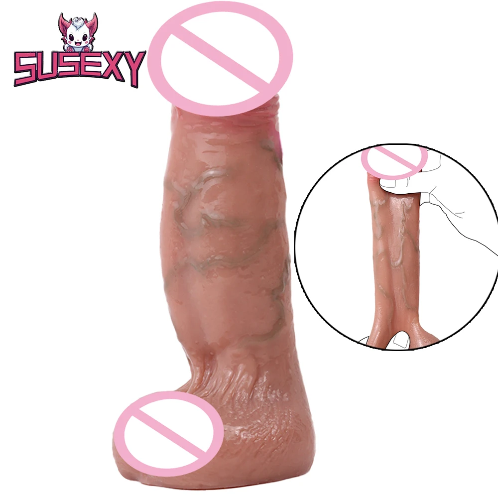 

SUSEXY Skin Penis Sleeve Extender Delay Ejaculation Real Blood Vessel Reusable For Men Dick Enlargement And Thickening Sex Toys