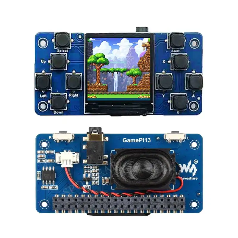 Raspberry Pi LCD Display 1.3inch LCD Screen with Game Button AND Audio Buzzer For Zero 2W / 3B / 4B / PI5 / RP2040-PiZero