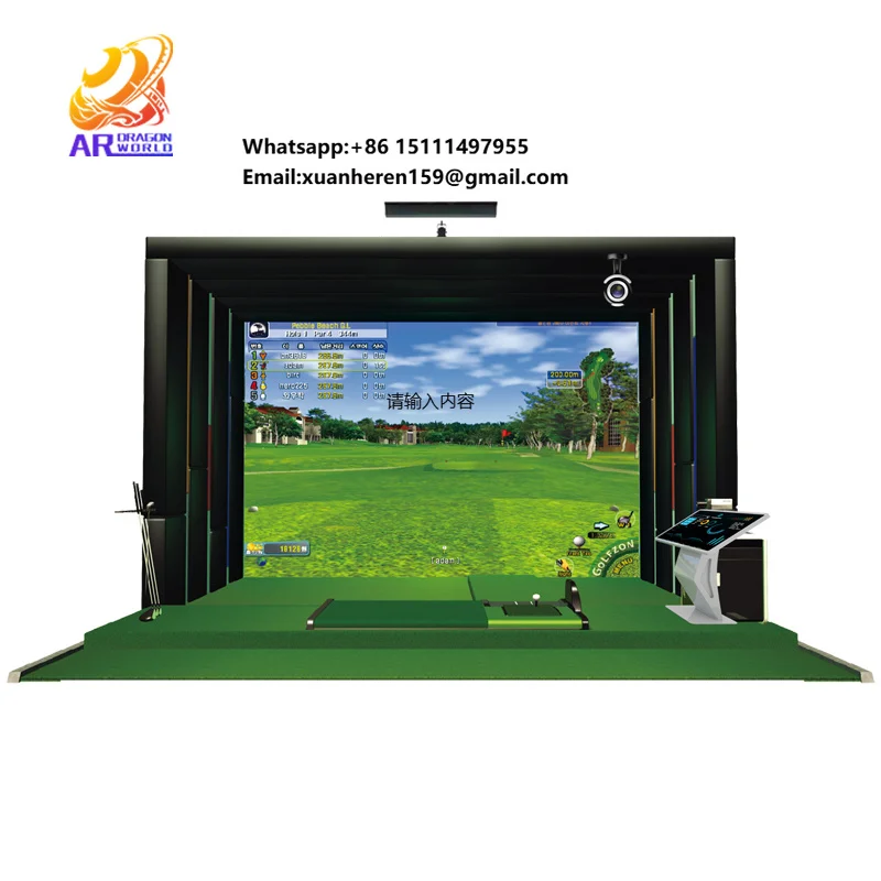 Infrared Golf Simulator Smart Hitting Golf Training Aid Indoor Range Ar Golf Game