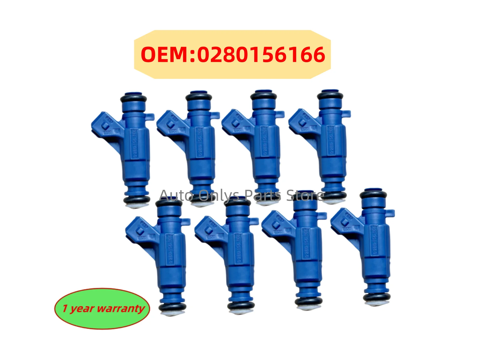 8pcs Fuel injector nozzles High quality 0280156166 suitable for Hafei Racing BYD F3 Xiali N3 Southeast Lionsail Lingyue V3