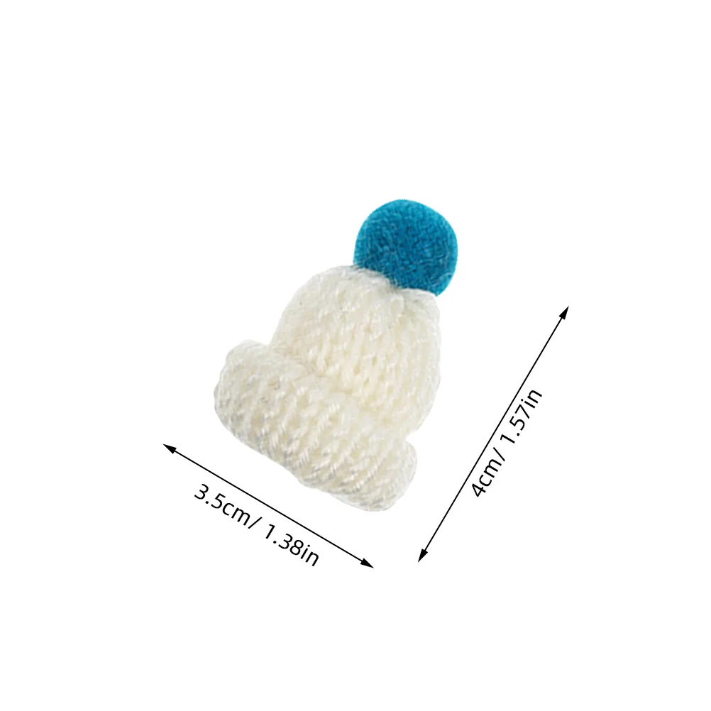 12 قطعة من إكسسوارات الحياكة الصغيرة ذاتية الصنع قبعات صغيرة مقاومة للاهتراء قبعات مصغرة رائعة Kawaii #2