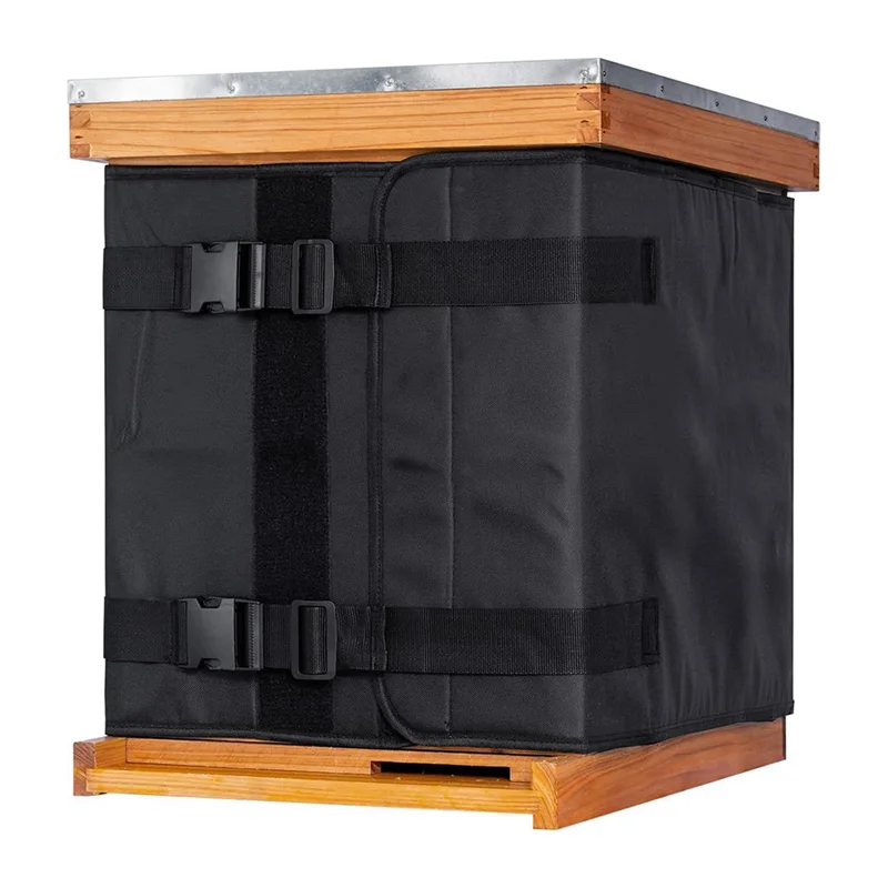 SHGO-Bee Beehive Wrap For 2 Deep Boxes- 600D Oxford Fabric, Adjustable Design Fits 10 And 8 Frame Hives In Winter