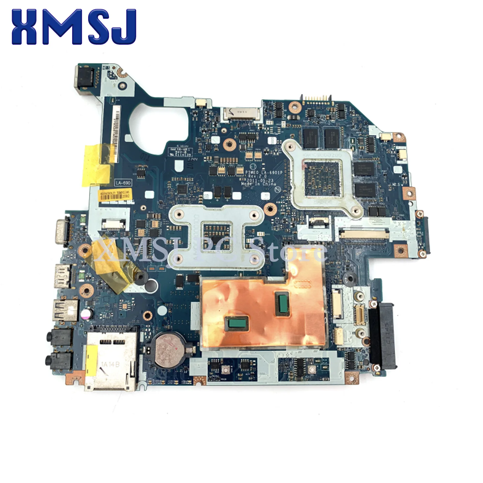 XMSJ For P5WE0 LA-6901P Acer Aspire 5750 5750G 5755G Laptop Motherboard PC PN MBBYK02001 Socket PGA989 DDR3 HM65 GT630M GPU 2G