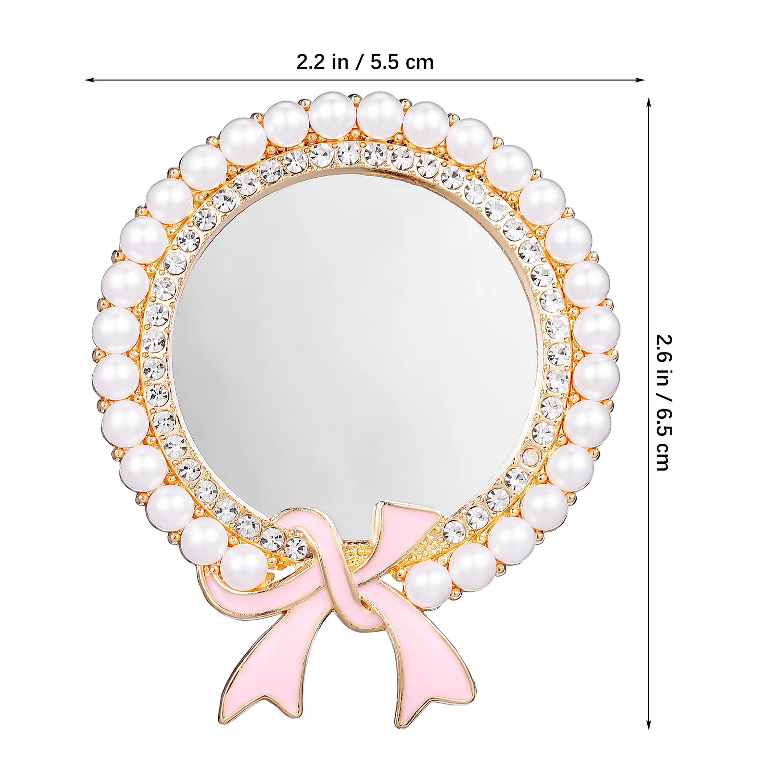 2 pçs pequenos espelhos redondos mini espelhos de bolso compactos portátil maquiagem viagem handheld vaidade decorativa mini espelho