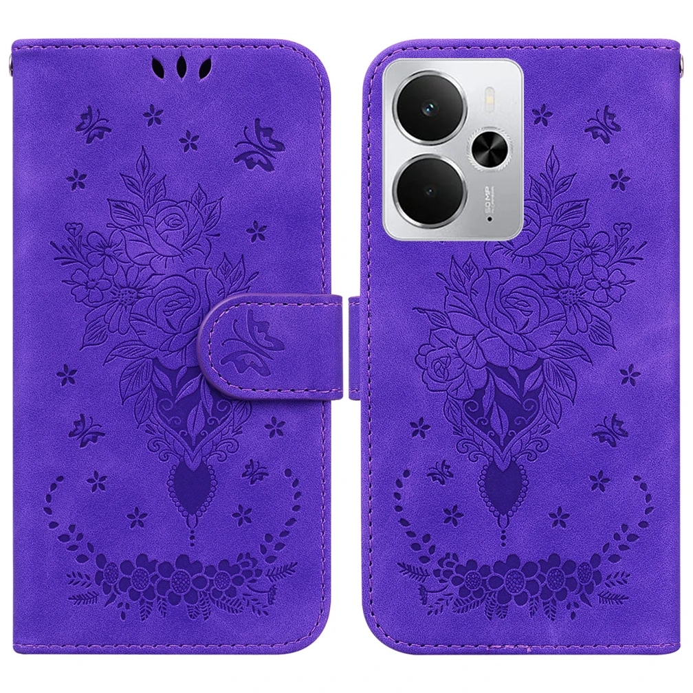 

Butterfly Rose Flower Leather Flip Case FOR LG V40 ThinQ K51S K41S K40S Q60 K50 Stylo 5 Phone Cases Wallet Card Cover