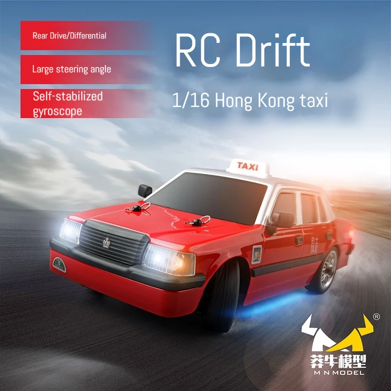 Mn-38 Hong Kong Taxi 1:16 Model Remote Controlled Sedan Taxi Racing Full Scale Rc Drift Racing Children Adult Remote Controlled