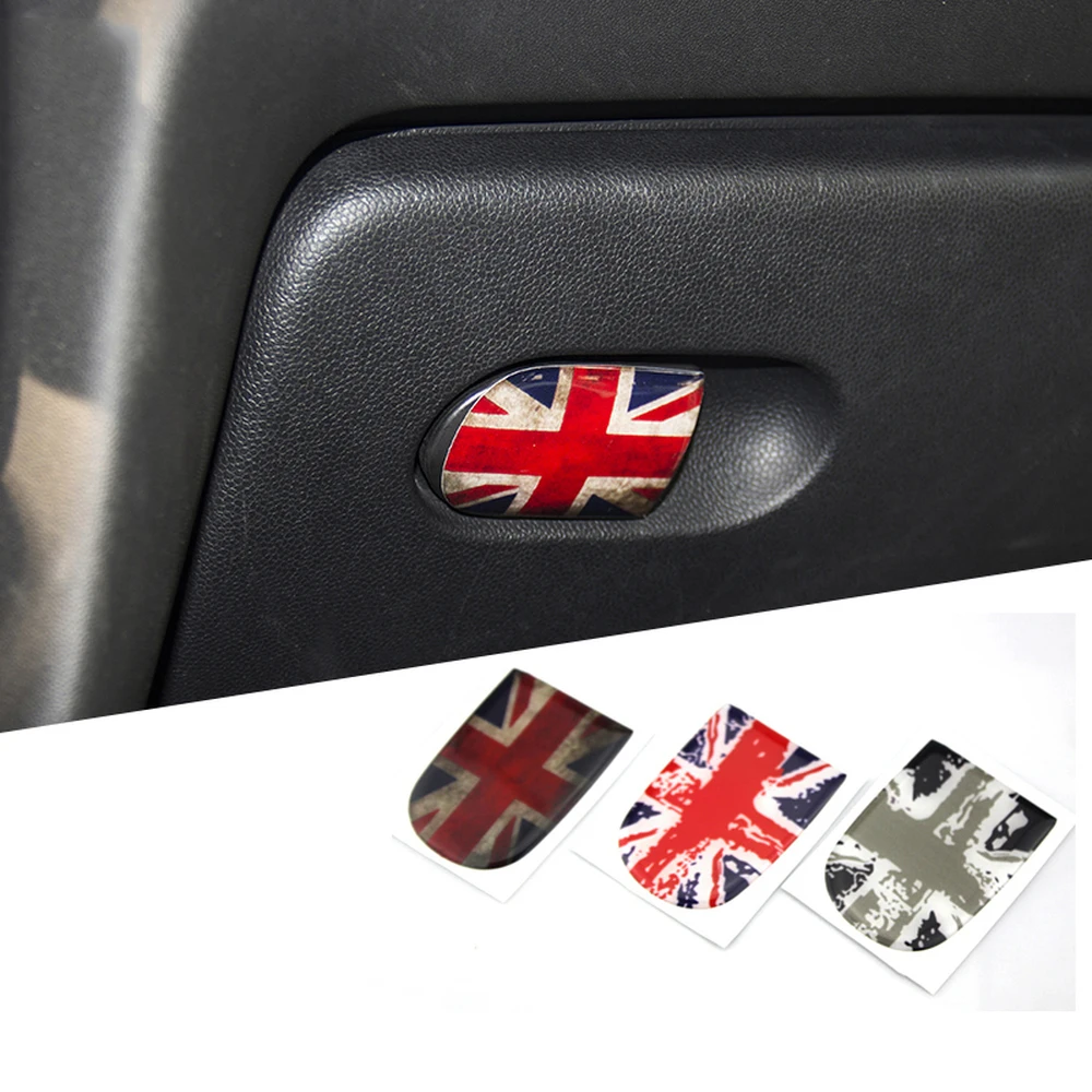 Car Union Jack Glove Box Handle Sticker for Mini Cooper JCW F55 F56 Storage Box Clasp Hand Cover Auto Styling Accessories