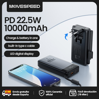 MOVESPEED MSP17 Power Bank 10000mAh 22.5W Portable Fast Charger and Battery in one Powerbank with Folding EU plug for Smartphone