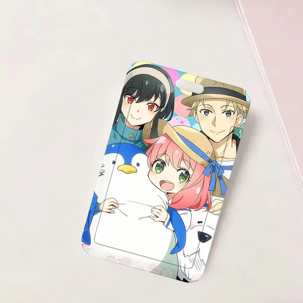 Anime S-SPY FAMILYS Cute ID Badge Card Holder Lanyard Kids Credit Card Case Neck Strap Door Card Holder Credentials Gift