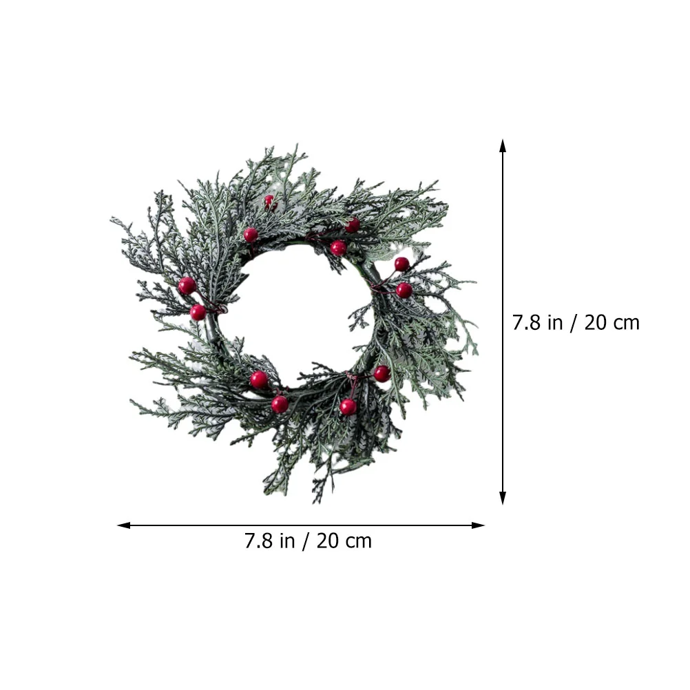 4 pçs anéis bagas folhas tealight anel pilar grinaldas decoração de mesa guirlanda de natal