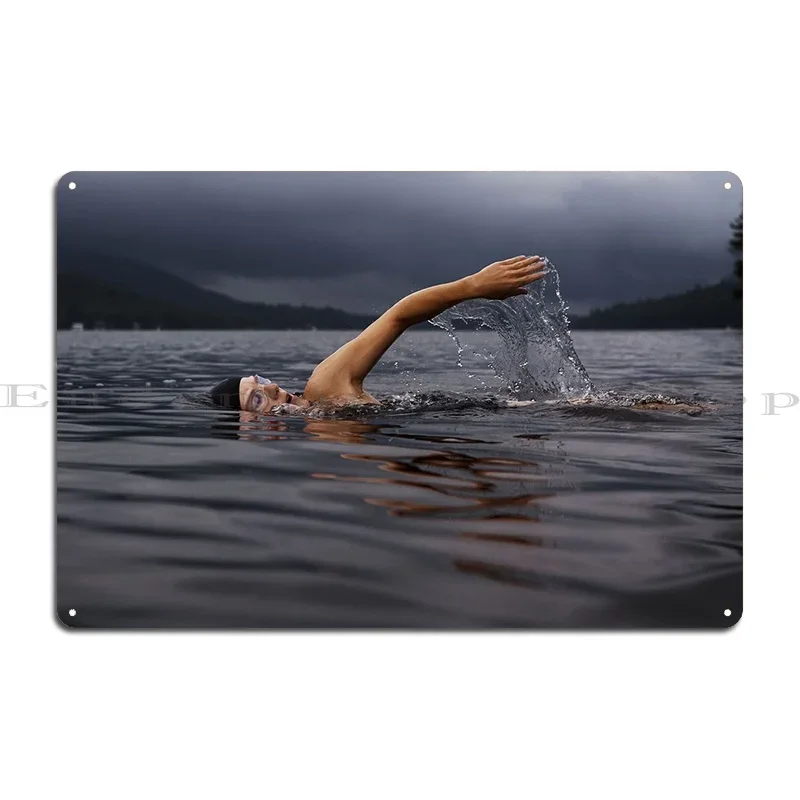 Swimmer Metal Sign Cinema Home Designing Character Club Tin Sign Poster