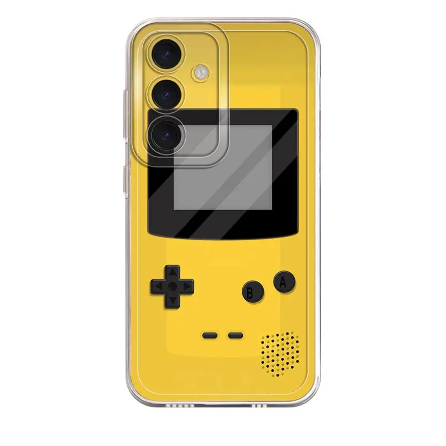 Phone Case for Samsung Galaxy A31 A02 A53 A54 A72 A05 A56 A52 A50 A51 A71 A04 A73 A06 A55 A50 A03 Clear Soft Yellow Game Console