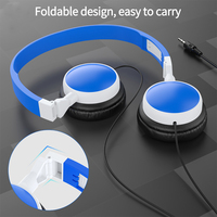 Fashion Wired Foldable 3.5mm HiFi Audio Bass Headset Music Sports Gaming Headphone Professional Headphones For Phone PC Tablet