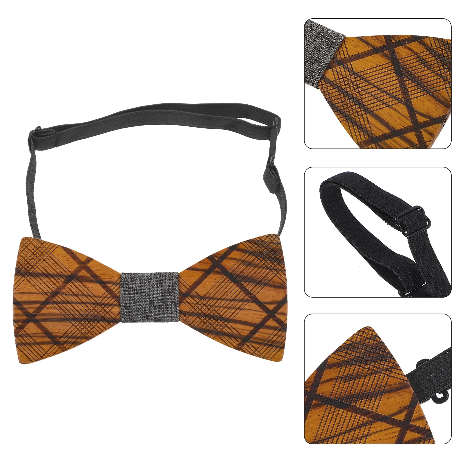 

Wooden Bow Tie Self Groom Decorate Wedding Ties for Bachelor Party Bowtie Men's