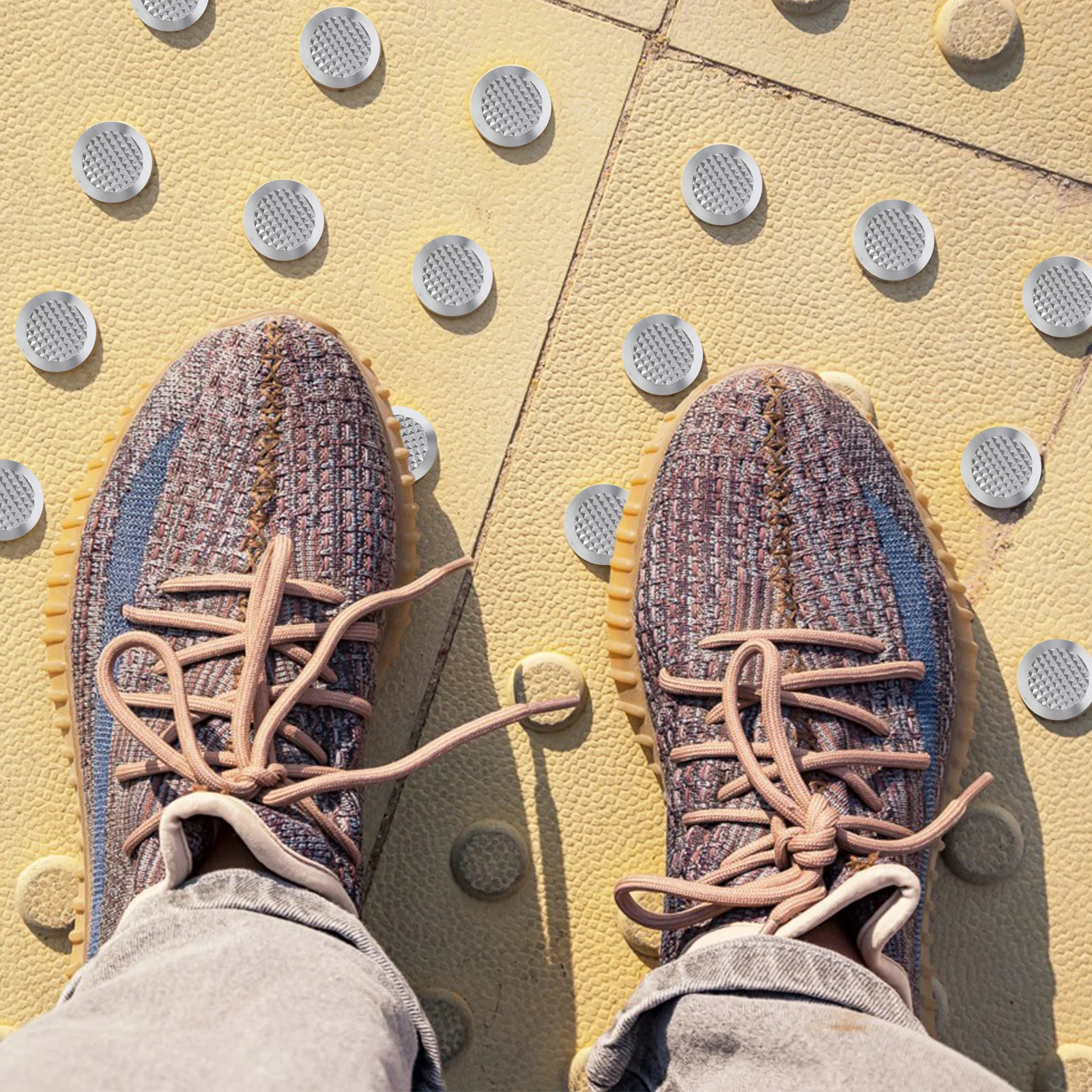 10 قطعة مسامير الطريق العمياء 304 الفولاذ المقاوم للصدأ المضادة للانزلاق اللمس رصف ترصيع لضعف البصر الممشى الرصيف التوجيه