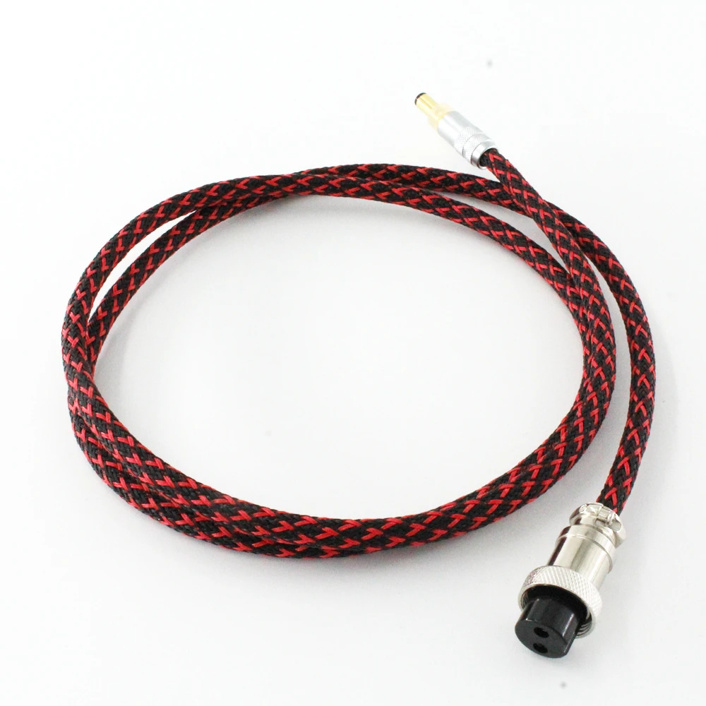 1M GX16-2 Pin to Oyade  5.5*2.1mm Pure copper Phono amplifier cable AC/DC Linear power supply cable