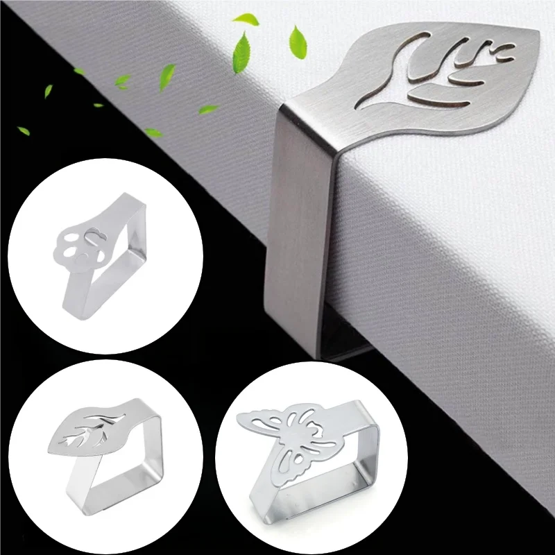 Abrazaderas para mantel de acero inoxidable, Clips para mantel, soporte para fiesta, boda, paseo, Picnic, cubierta de mesa, decoración