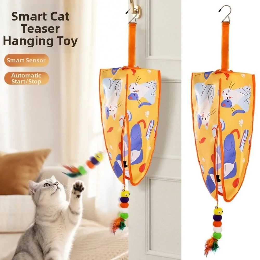 Creative Electric Cat Teaser 2 Speed Mode Hanging Automatic Lifting Cat Multifunctional Relieve Boredom Cat Teasing Stick
