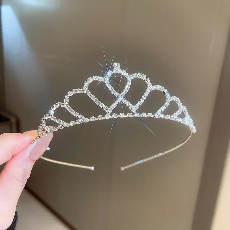 Rhinestone Crystal Hair Comb Crowns For Women Queen Headbands Princess Hair Accessories Bridal Headdress Wedding Jewelry