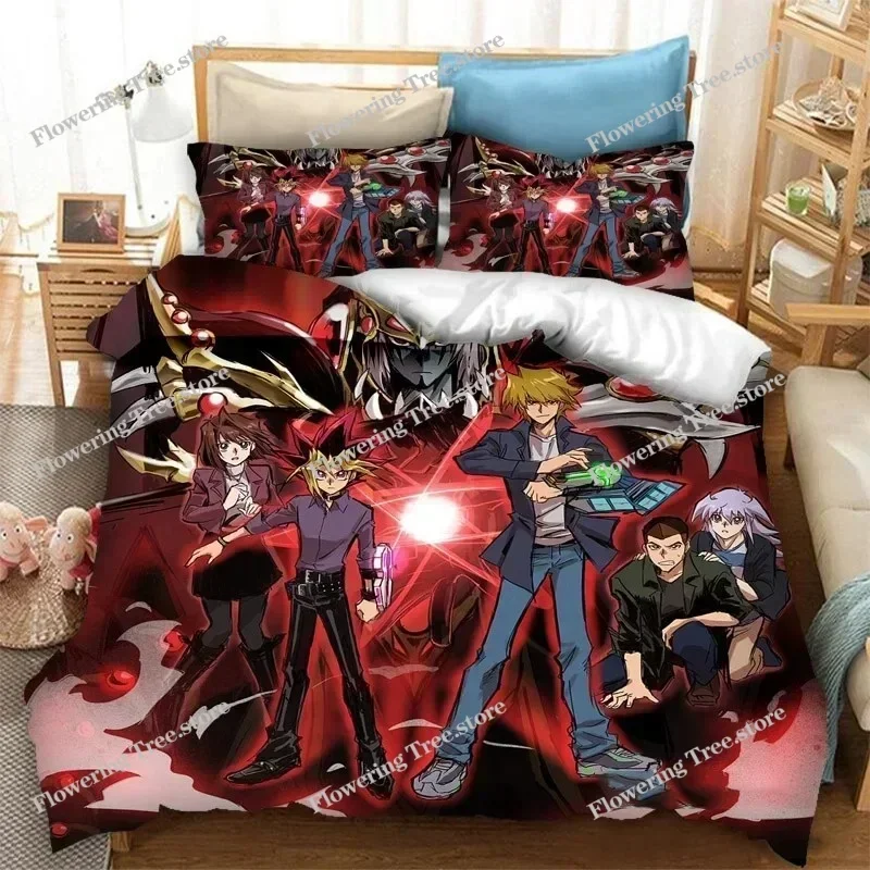 3D Printed Anime Duvet Cover Pillowcase Yu Gi Oh Duel Bedding Set Double Twin Full Queen King Adult Kids Bedclothes Quilt Cover0