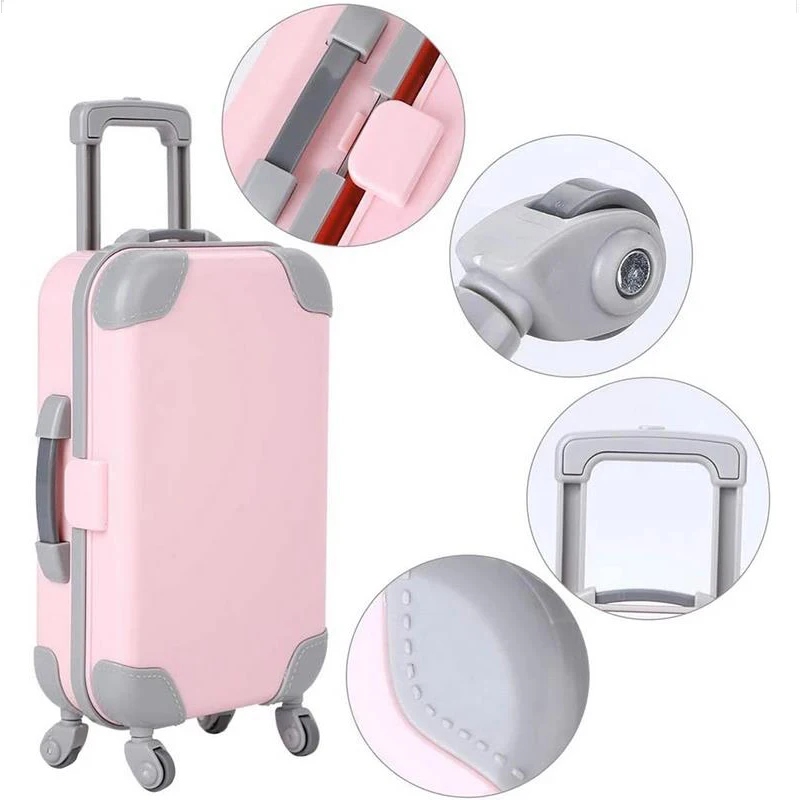 Accessoires de poupée, valise à bagages, Mini accessoires de voyage en plastique avec 10 paires de chaussures pour lunettes BJD de 11.5 pouces et 29cm, jouet