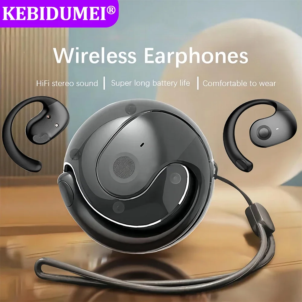 Bluetoot 5.4 Earphones Ear Hook Headphones TWS Wireless Headsets Touch Control HiFi Noise Reduction Earbuds for Xiaomi iPhone