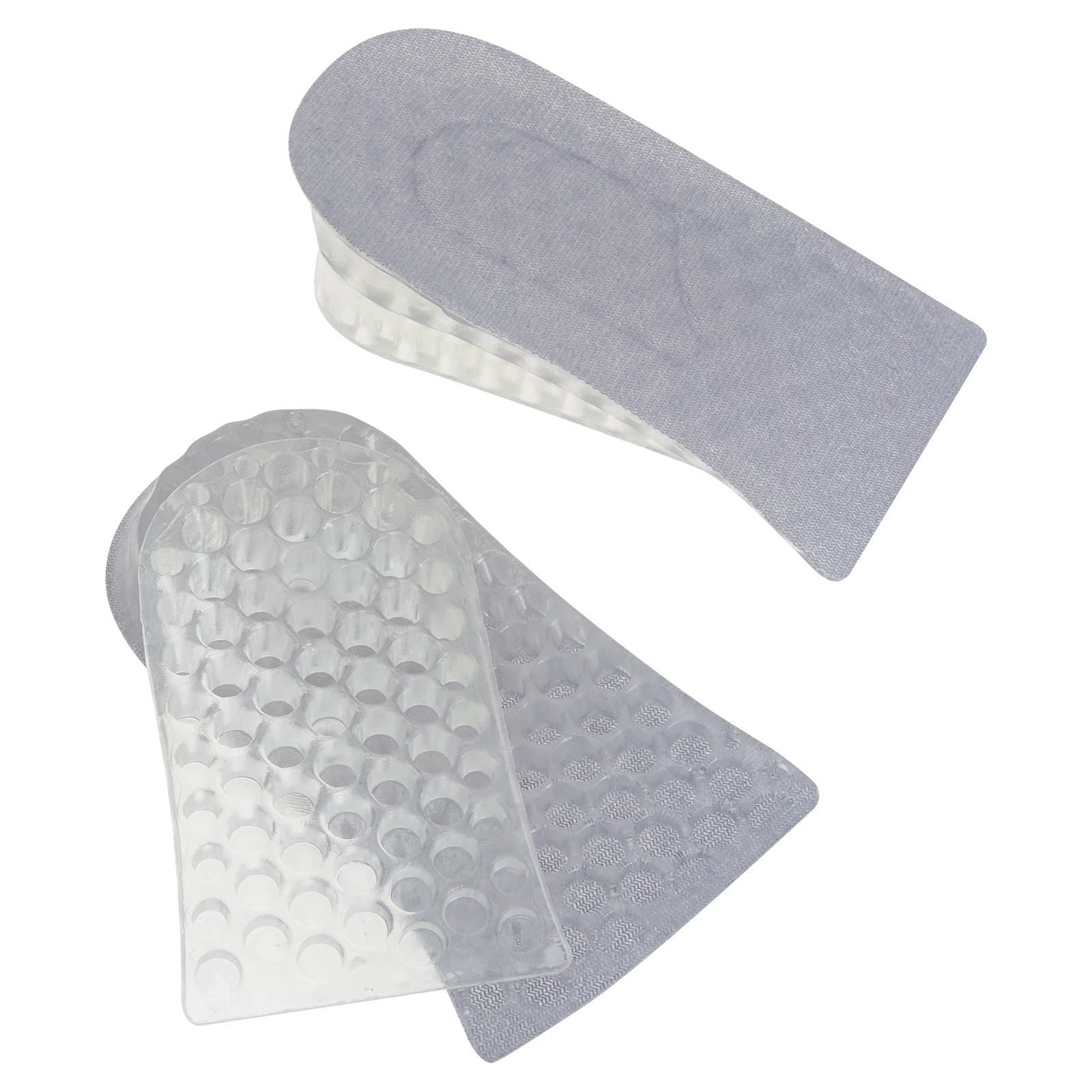 

2 Pairs Increasing Insoles Grey Cotton Lightweight Comfortable Breathable Inserts Shock Absorption Shoe Pads for Footwear