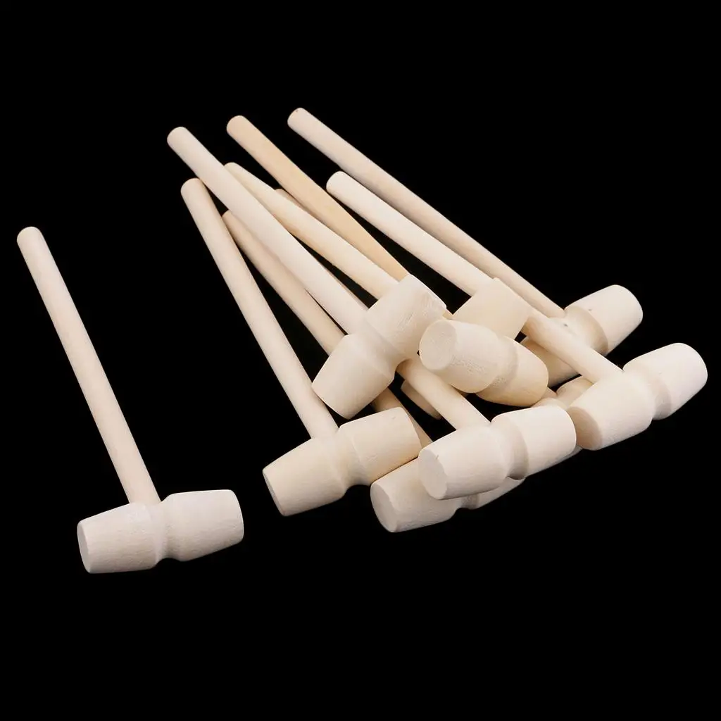Wood Mallet Set Durable Small Wooden Hammer Seafood Shell Cracker for Crab Lobster for Kitchen Prep
