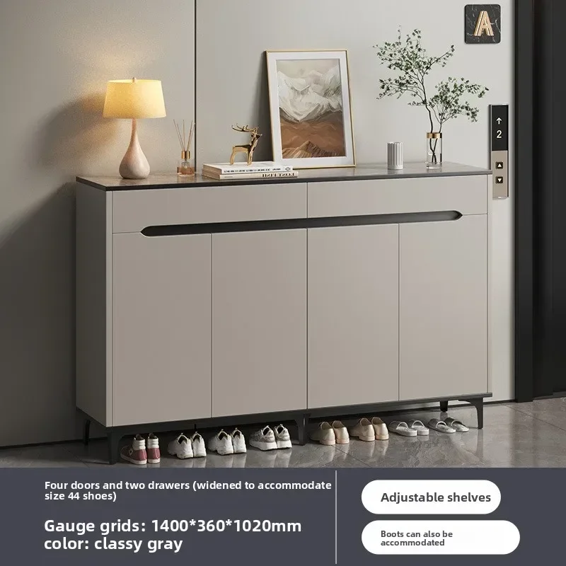 Multi-functional Shoe cabinet Household integrated door cabinet against the wall Multi-layer storage locker