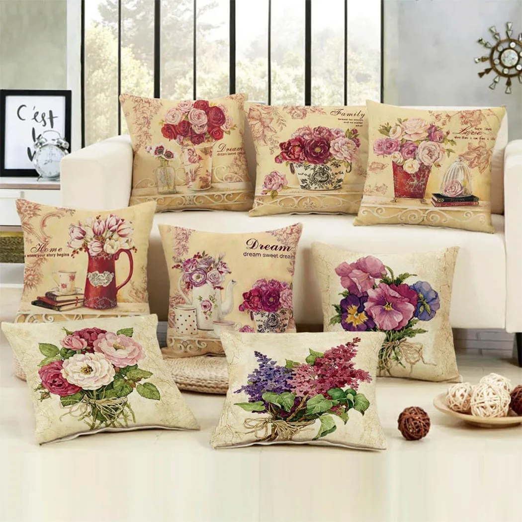 Nordic Flowers Katoenen Linnen Kussensloop Bohemia Sofa Kussenhoes Home Decor Art Diy Ornament Kamer Decoratie