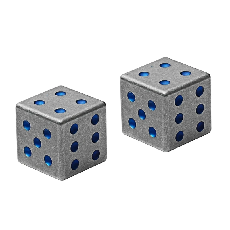 2Pack Highly End Titaniums Entertainment Dices, Gaming Dices Perfect For Casino Game Gatherings,Keychain Pendant