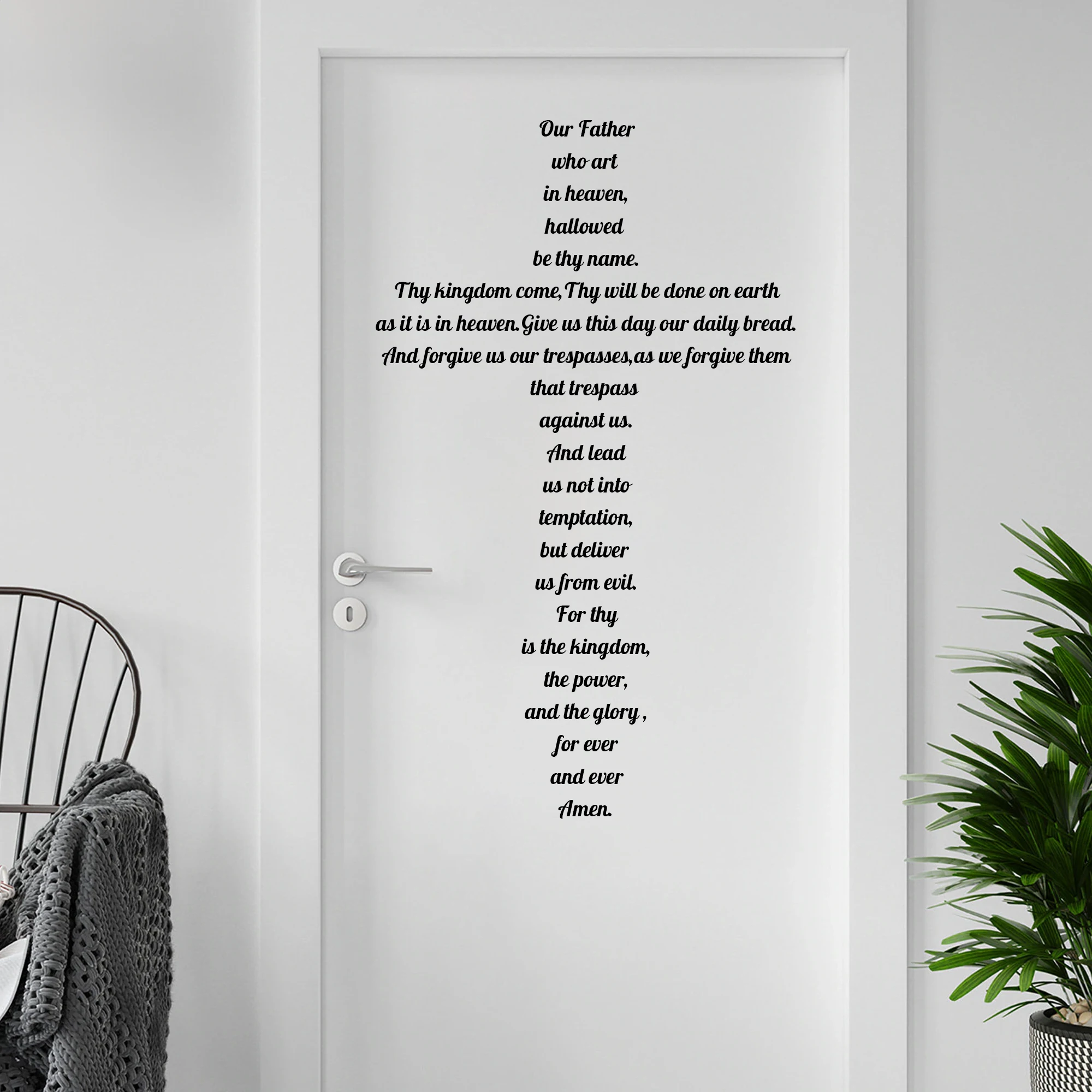 المسيحية صلاة الرب من التوبة الشكر نشر الإيمان المسيحي مناسبة لباب غرفة النوم وغرفة المعيشة