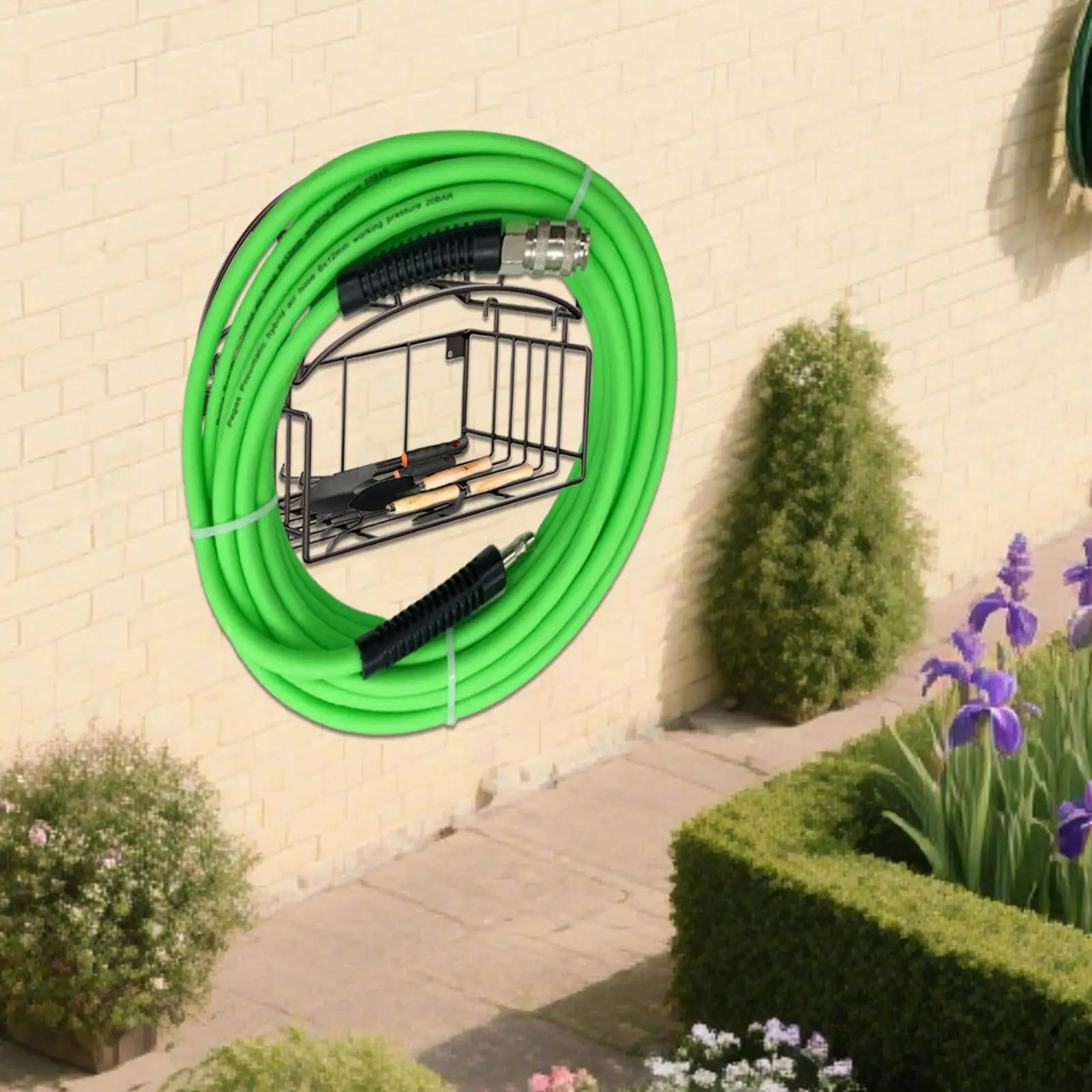 

Garden Hose Wall Mount Garden Hose Holder Wall Mount Heavy Duty Pipe Shelf Rack For Outdoor Pool Extension Cords Garage Outside