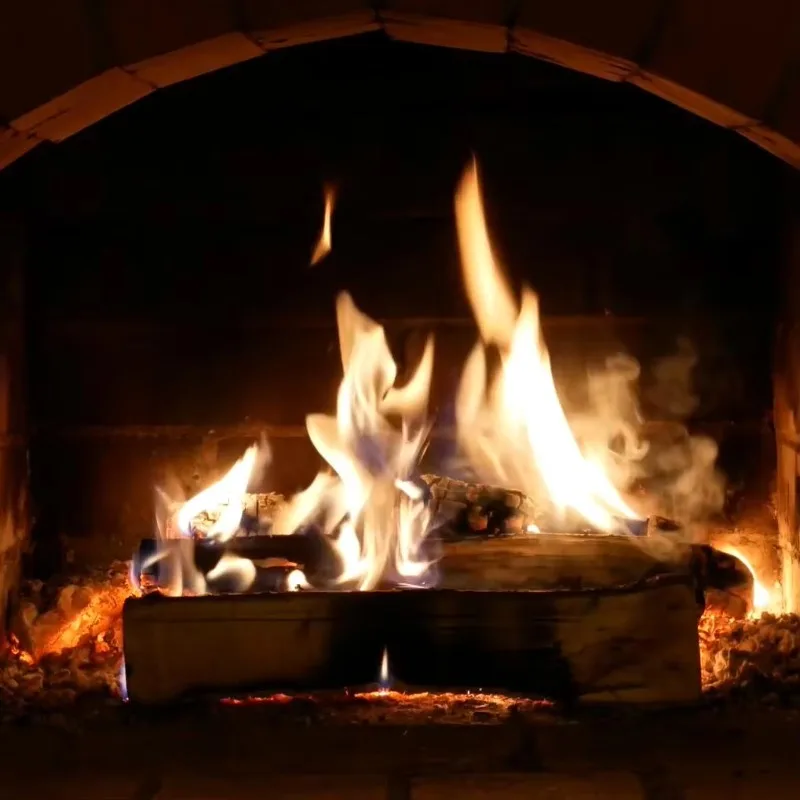 E-Smart Länge 660 mm Smart Real Cozy Fire Illusion Schillernder holzverbrennender intelligenter elektrischer Kamin