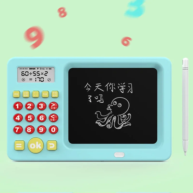 USB English Drawing Math Treasure Training Handwriting Board Kids Learning LCD Spanish Calculator Mental Arithmetic Machine