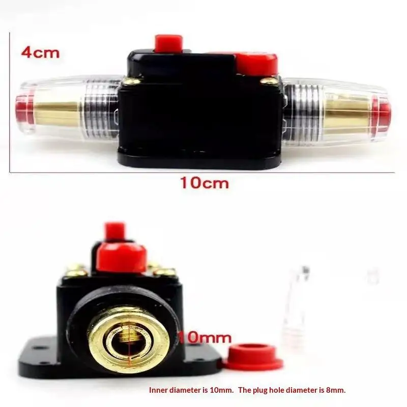 1Pcs DC12/24V Inline Fuse Holder 20-150A Manual Reset Circuit Breaker For Car Audio Sound Amplifier System RV Marine Boat Truck