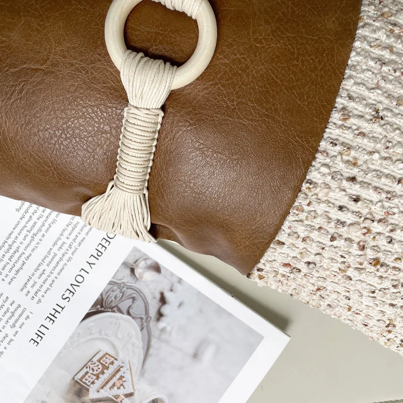30X50/45X45CM Beige Brown Throw Pillow Cover French Iight Luxury Waist Cushion Cover Decor Home Decorative Pillowcase
