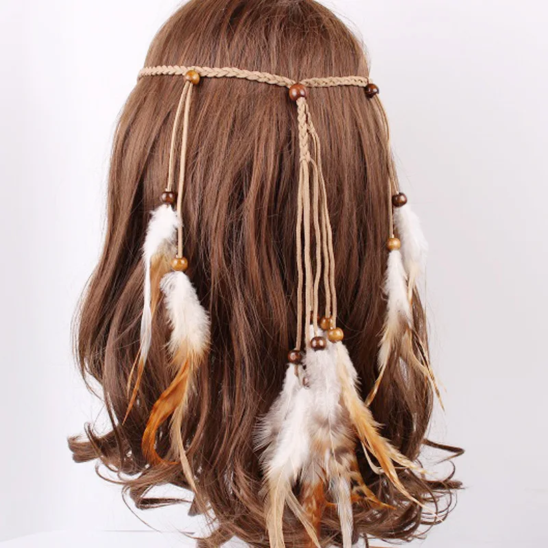 

Bohemian Feather Headband Ethnic Hair Accessories for Women Fashion Hair Band