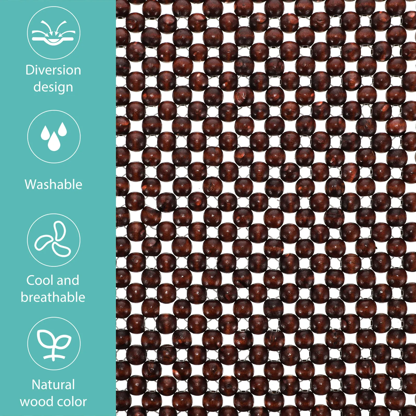 

Подушка для автомобильного сиденья из деревянных бусин, 1 шт., дышащая, летняя, охлаждающая, комфортная, из натурального дерева, удобная подушка-накладка