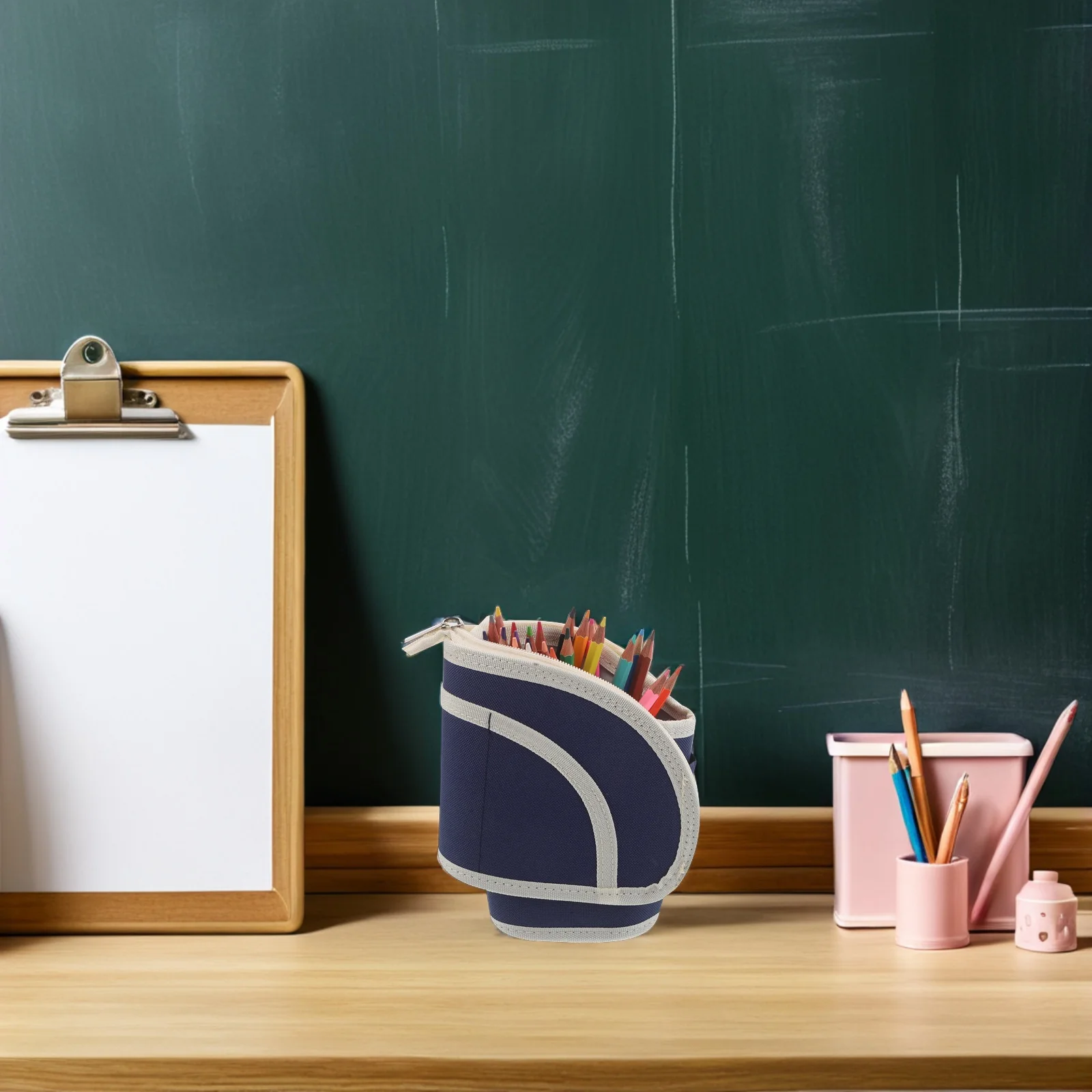 

Stretchable Large Capacity Pencil Case Adjustable Canvas Pen Bag For School Smooth Zipper Organizer Pouch For Students Teens