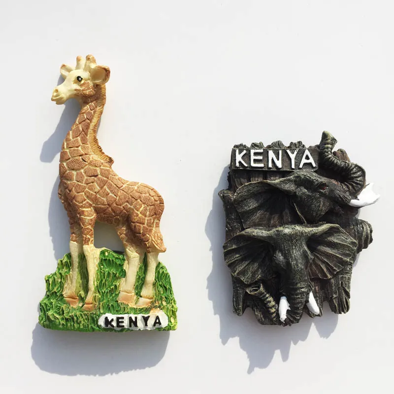 Africa Kenya 3D Fridge Magnets Tourism Souvenir Refrigerator Magnets Sticker Collection Handicraft Gift Decoration Articles