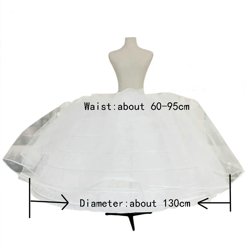 Diameter130 cm 7 Hoops 2 Layers Petticoat Underskirt For Big Ball Gown Wedding Dress  New Bridal Gowns Accessories Crinoline