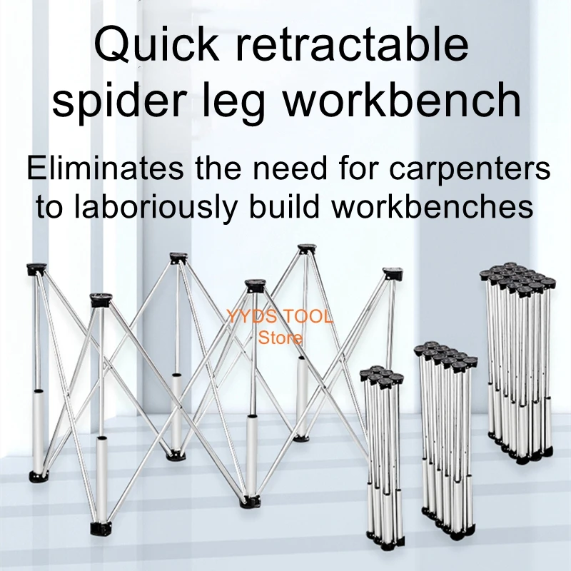 

Aluminum alloy foldable spider leg workbench multifunctional bracket woodworking telescopic operating table