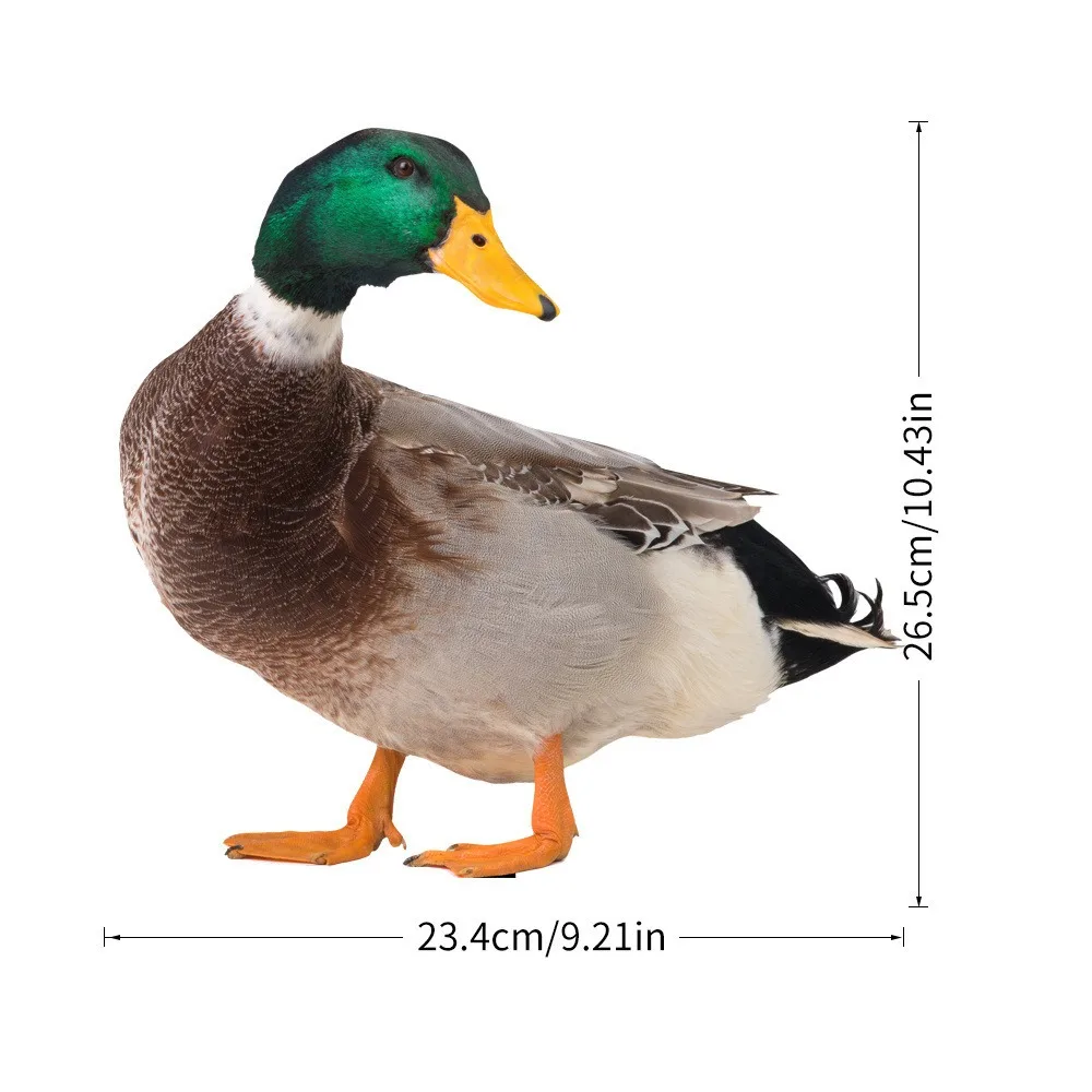 Garden Duck Statue 2D Acrylic Wild Duck Sculpture For Yard Decor Double-Sided Printing Weatherproof Duck Figurine For Farm